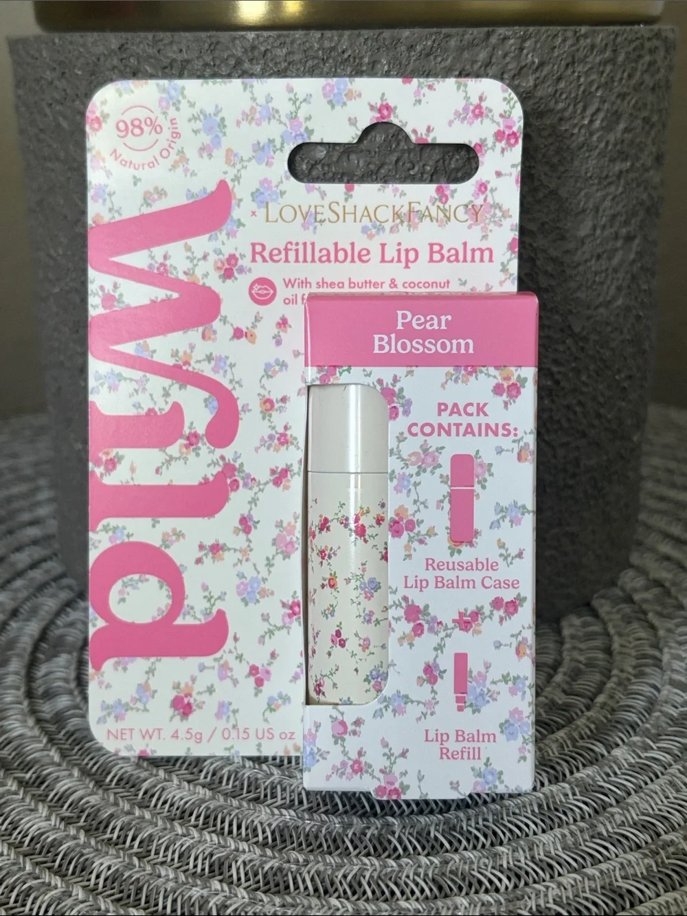 NWT Love Shack Fancy X Wild Sunrise Patchwork Lip Starter Confetti Bloom .15oz